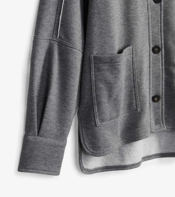 Hatley Emily Relaxed Blazer 8211 Charcoal Melange Women Sweaters