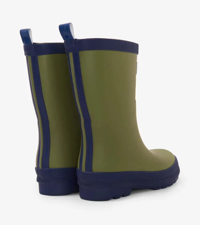 Hatley Forest Green Matte Rain Boots GirlsBoysBaby and Toddler Rainwear