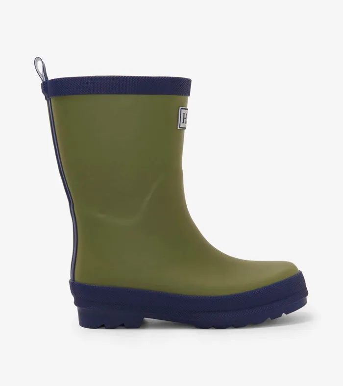 Hatley Forest Green Matte Rain Boots GirlsBoysBaby and Toddler Rainwear