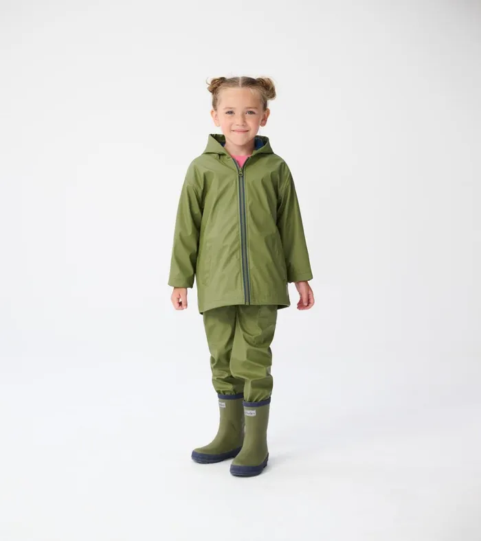Hatley Forest Green Matte Rain Boots GirlsBoysBaby and Toddler Rainwear