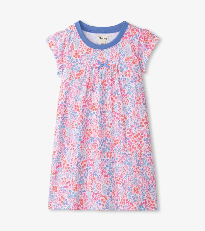 Hatley Girls Ditsy Floral Short Sleeve Nightgown Girls Sleepwear