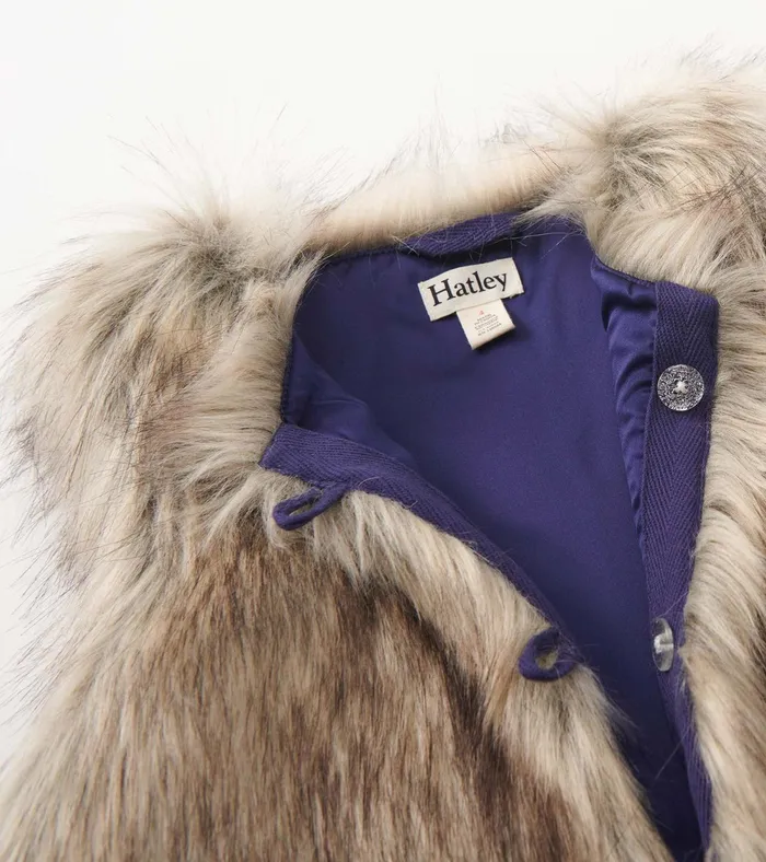 Hatley Girls Faux Fur Vest Girls Tops