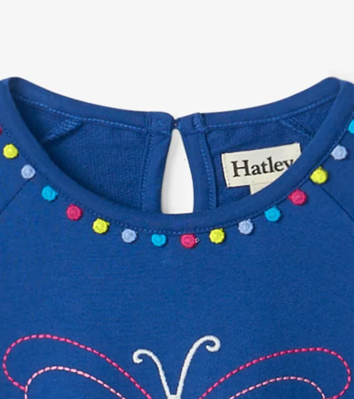 Hatley Girls Groovy Butterfly Gathered Tiered Dress Girls Dresses