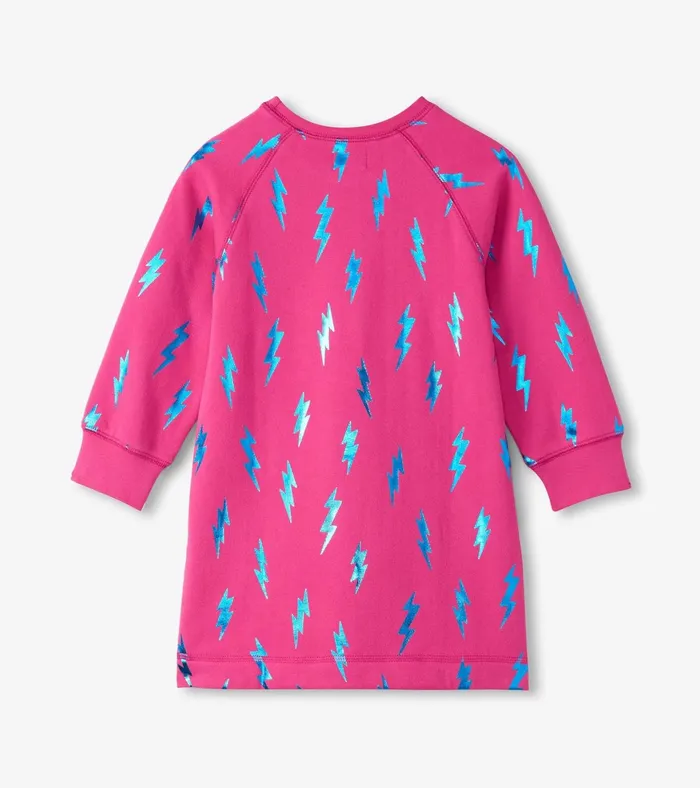 Hatley Girls Lightning Bolts Sweater Dress Girls Dresses