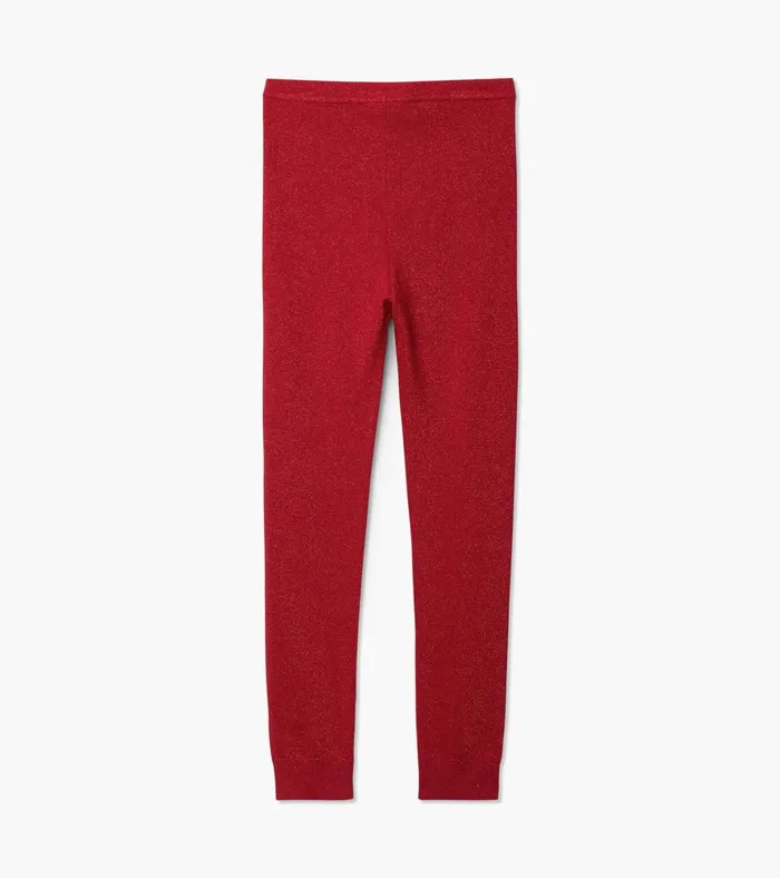 Hatley Girls Red Shimmer Knit Leggings Girls Bottoms