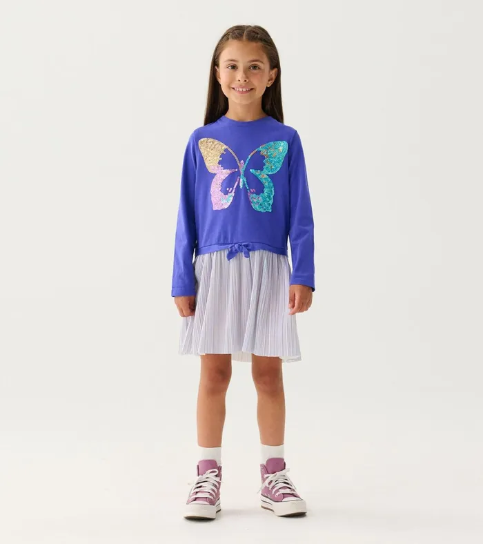 Hatley Girls Sequin Butterfly Skirt Dress Girls Dresses