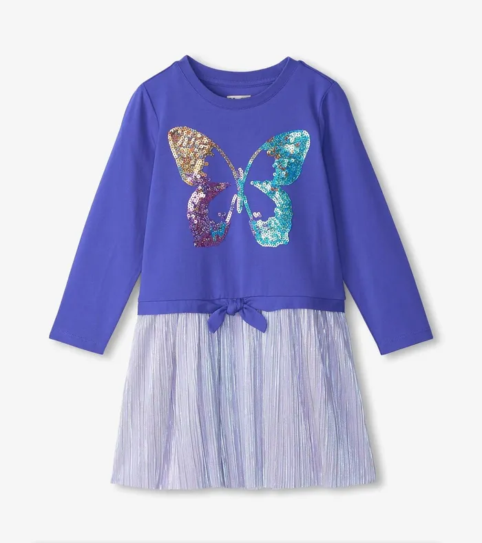 Hatley Girls Sequin Butterfly Skirt Dress Girls Dresses