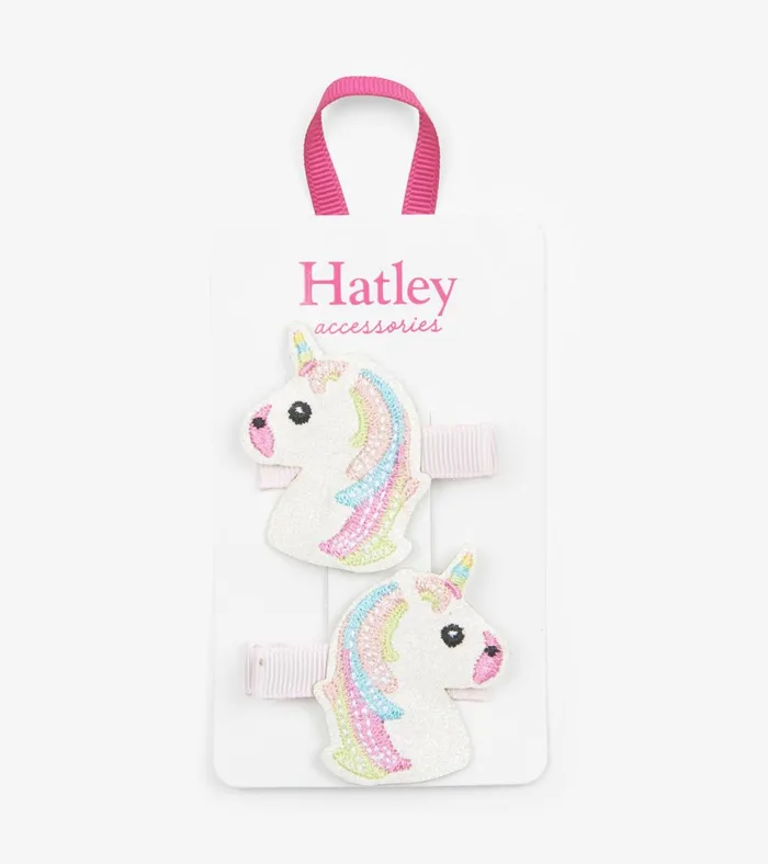 Hatley Glitzy Unicorns Glitter Hair Clips Girls Accessories