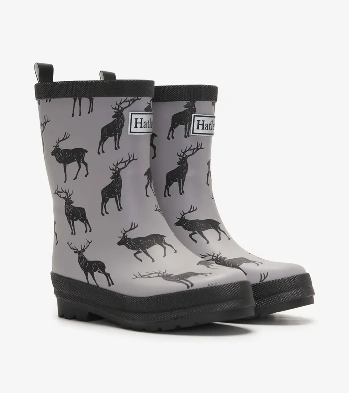Hatley Magestic Elk Matte Rain Boots Boys Rainwear
