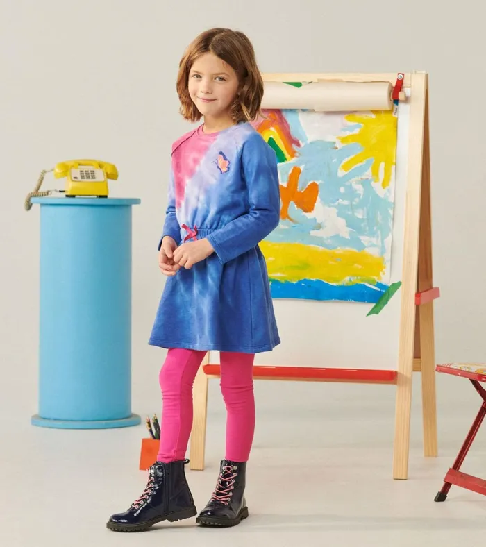 Hatley Tie Dye Burst Cinched Waist Dress Girls Dresses