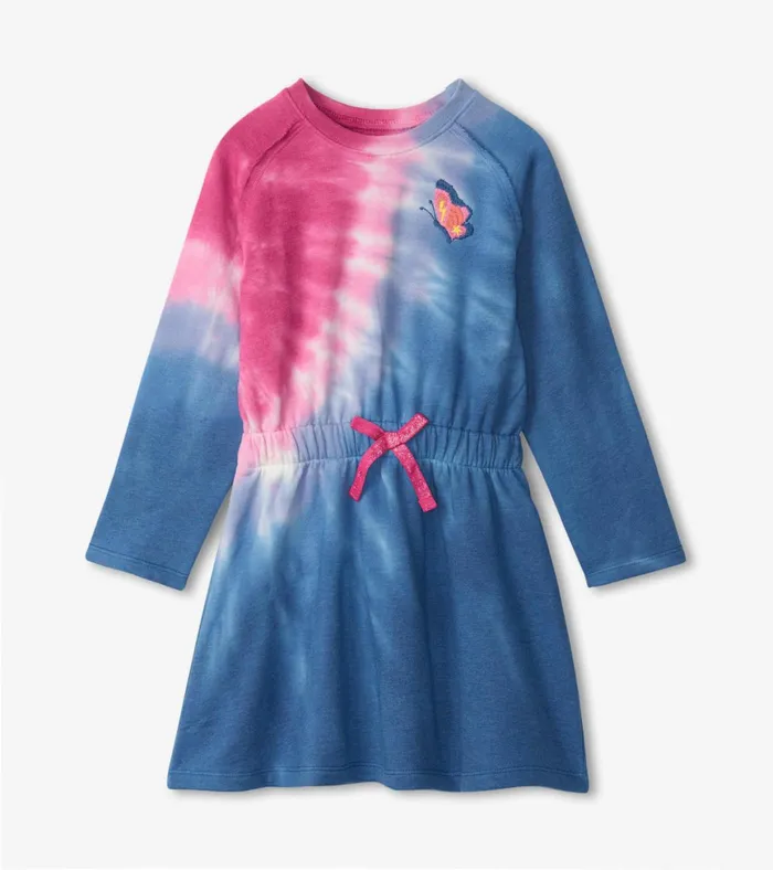 Hatley Tie Dye Burst Cinched Waist Dress Girls Dresses