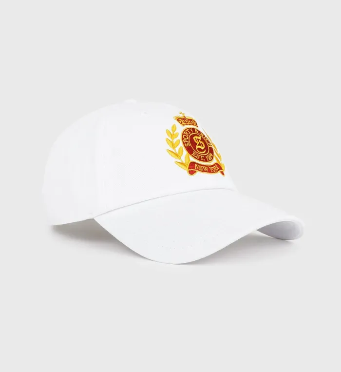 Hats Women Sporty and Rich NY Crest Hat 8211 WhiteGold