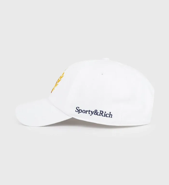 Hats Women Sporty and Rich NY Crest Hat 8211 WhiteGold