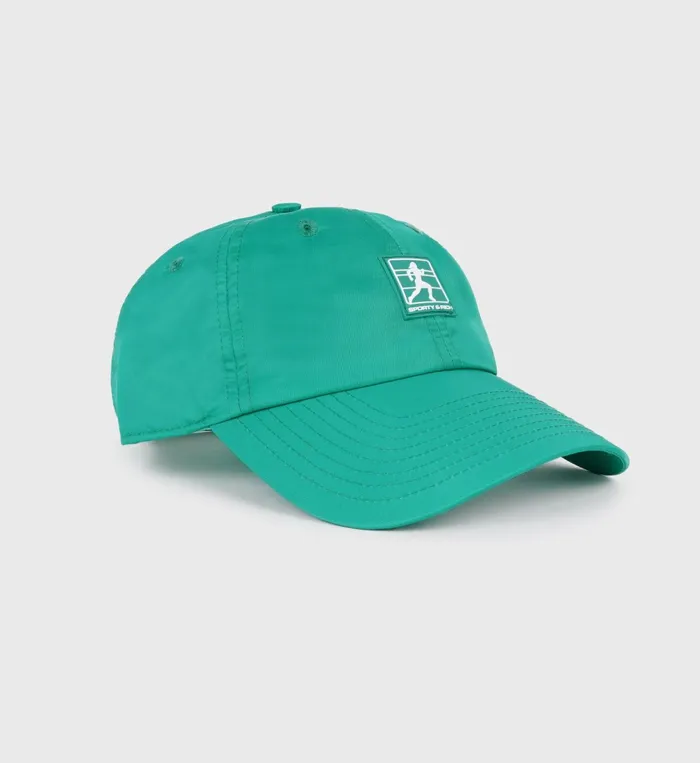 Hats Women Sporty and Rich Running Woman Nylon Hat 8211 Spring GreenWhite