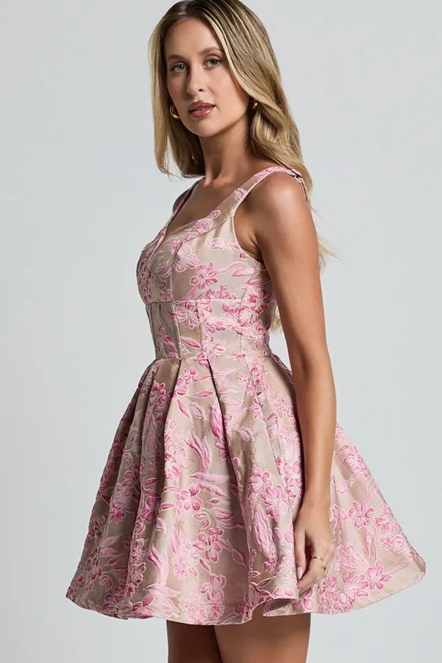 Hayley Mini Dress 8211 Sweetheart Fit And Flare Dress In Pink Women Showpo Dresses