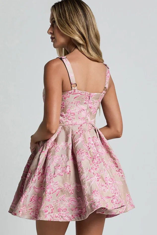 Hayley Mini Dress 8211 Sweetheart Fit And Flare Dress In Pink Women Showpo Dresses