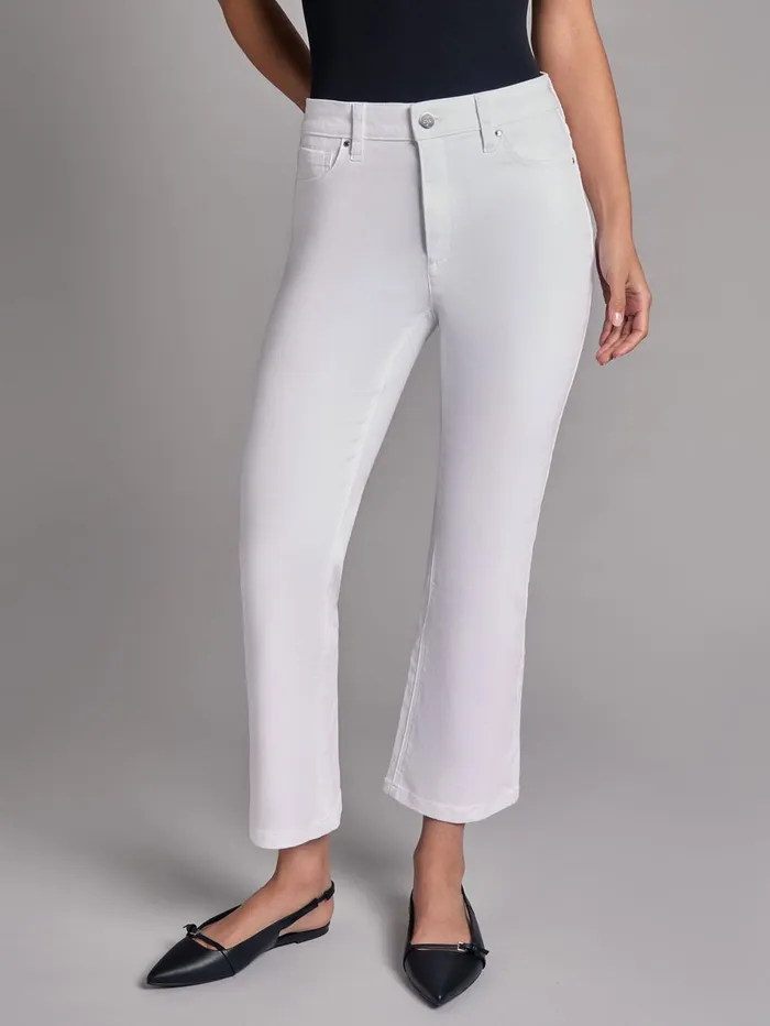 High Rise Cropped Kick Flare Jeans Women Jones New York Flare and Wide Leg Jeans
