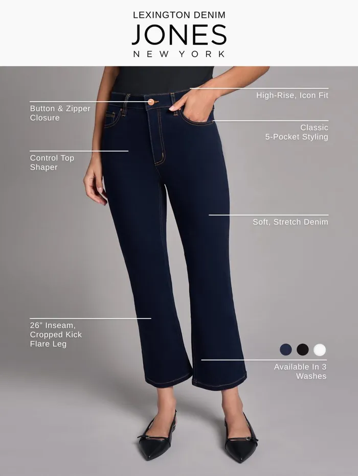 High Rise Cropped Kick Flare Jeans Women Jones New York Flare and Wide Leg Jeans High Rise Cropped Kick Flare Jeans Women Jones New York Flare and Wide Leg Jeans