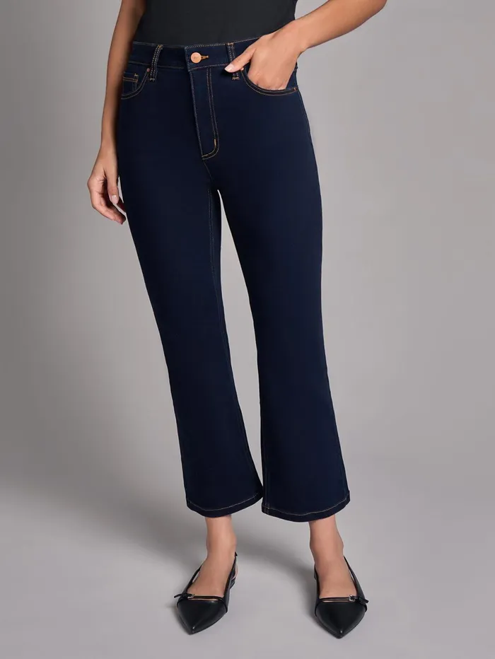 High Rise Cropped Kick Flare Jeans Women Jones New York Pants and Skirts