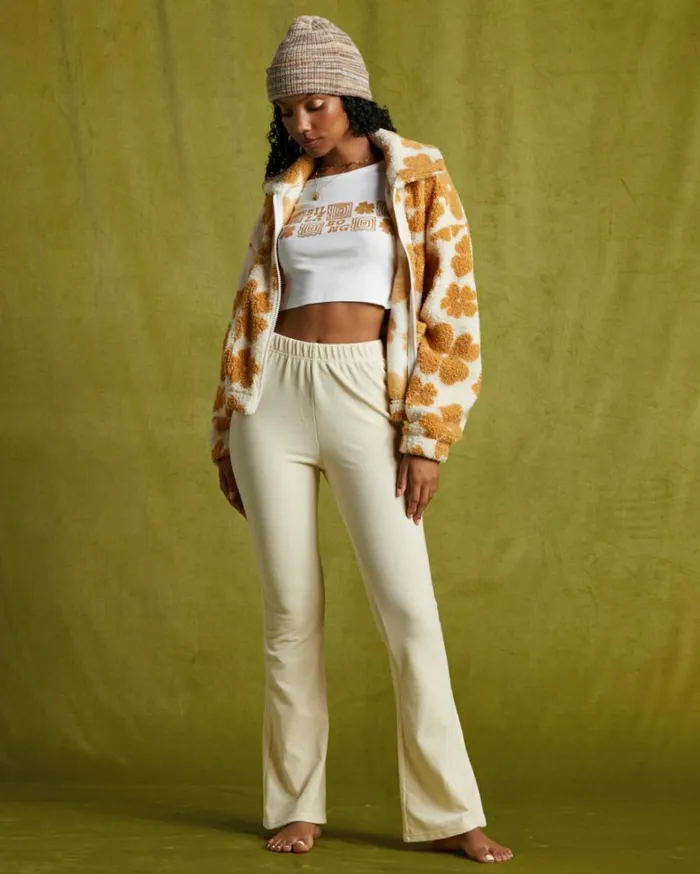Hit A Corduroy Flare Pants White Cap Women Billabong Pants