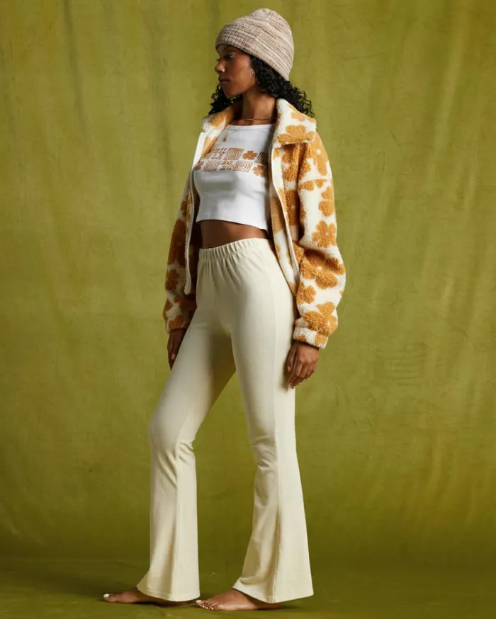 Hit A Corduroy Flare Pants White Cap Women Billabong Pants