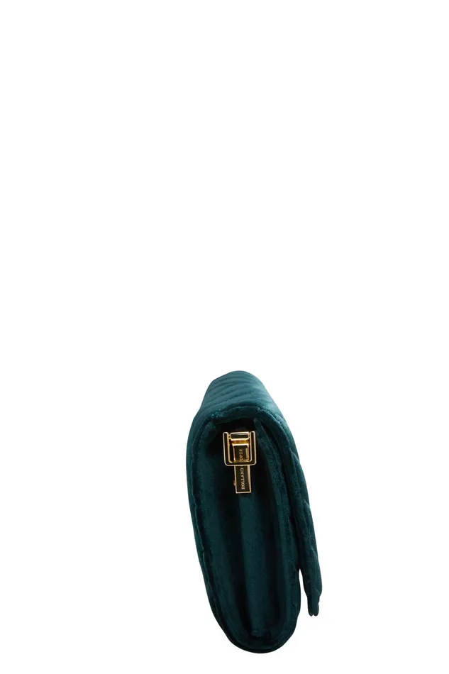 Holland Cooper Bags Women Belgravia Clutch Bag Emerald Velvet Holland Cooper Bags Women Belgravia Clutch Bag Emerald Velvet