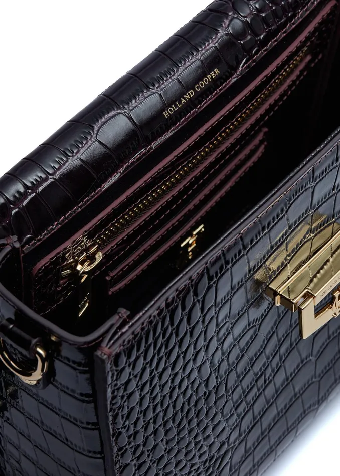Holland Cooper Bags Women Cheltenham Bag Rich Chocolate Croc