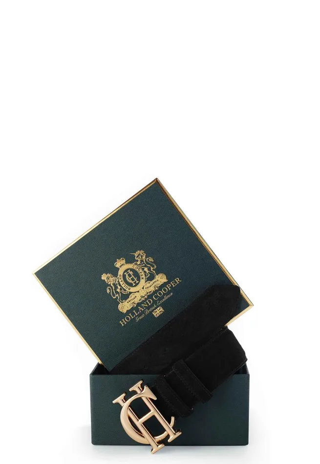 Holland Cooper Belts Women HC Classic Belt Suede Black