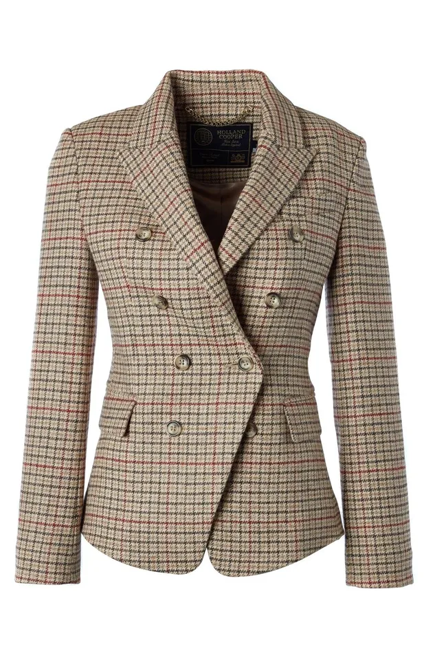 Holland Cooper Blazers Women Heritage Knightsbridge Blazer Charlton Tweed Horn Button