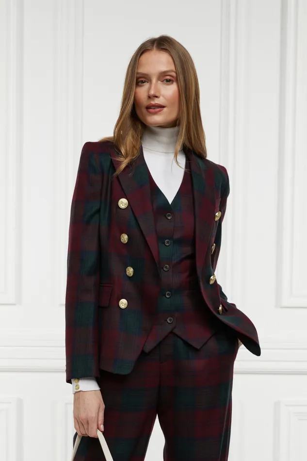 Holland Cooper Blazers Women Knightsbridge Blazer Mulberry Tartan
