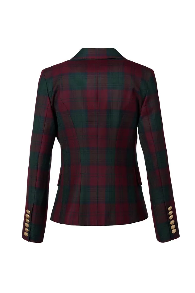 Holland Cooper Blazers Women Knightsbridge Blazer Mulberry Tartan Holland Cooper Blazers Women Knightsbridge Blazer Mulberry Tartan