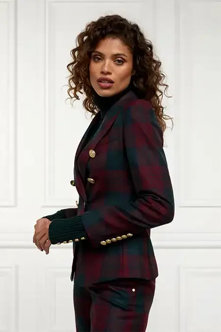 Holland Cooper Blazers Women Knightsbridge Blazer Mulberry Tartan Holland Cooper Blazers Women Knightsbridge Blazer Mulberry Tartan