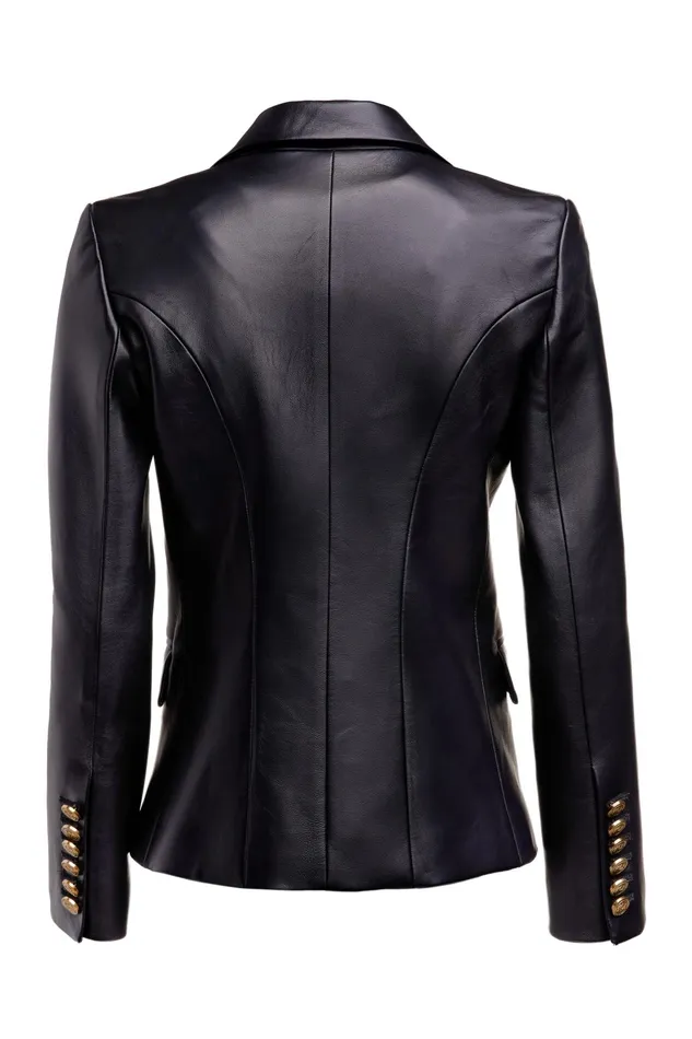 Holland Cooper Blazers Women Knightsbridge Blazer Valencia Leather Black