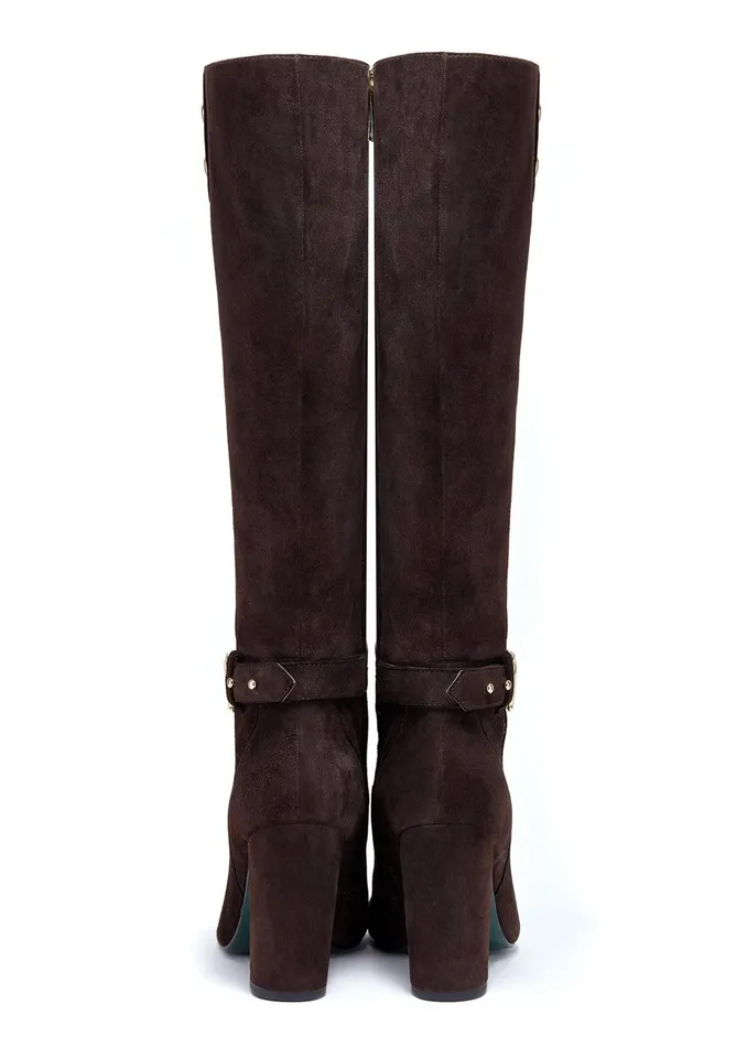 Holland Cooper Boots Women Marlborough Knee Boot Chocolate