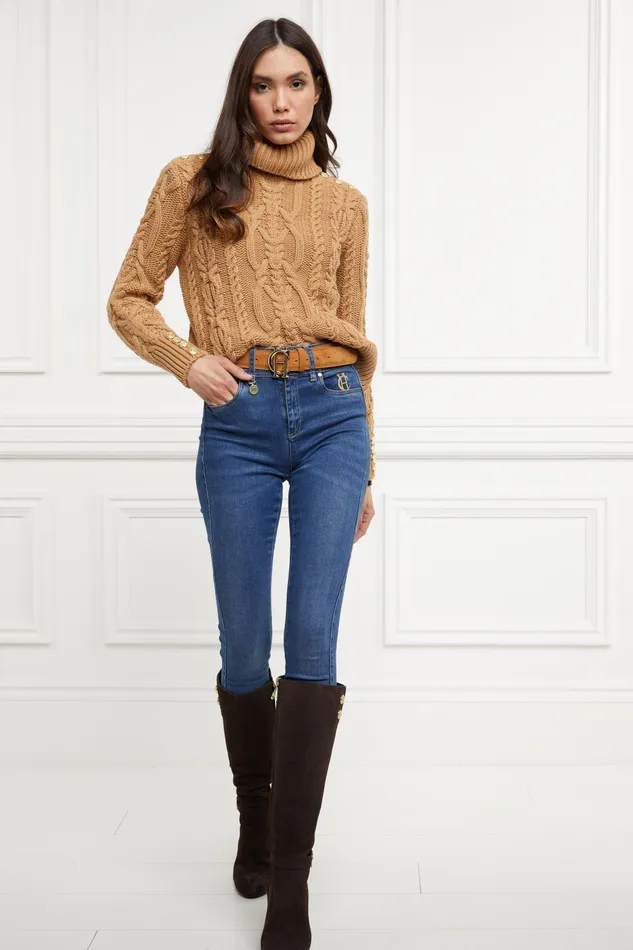 Holland Cooper Boots Women Marlborough Knee Boot Chocolate