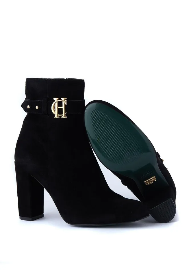 Holland Cooper Boots Women Mayfair Suede Ankle Boot Black Holland Cooper Boots Women Mayfair Suede Ankle Boot Black