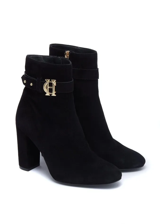 Holland Cooper Boots Women Mayfair Suede Ankle Boot Black Holland Cooper Boots Women Mayfair Suede Ankle Boot Black