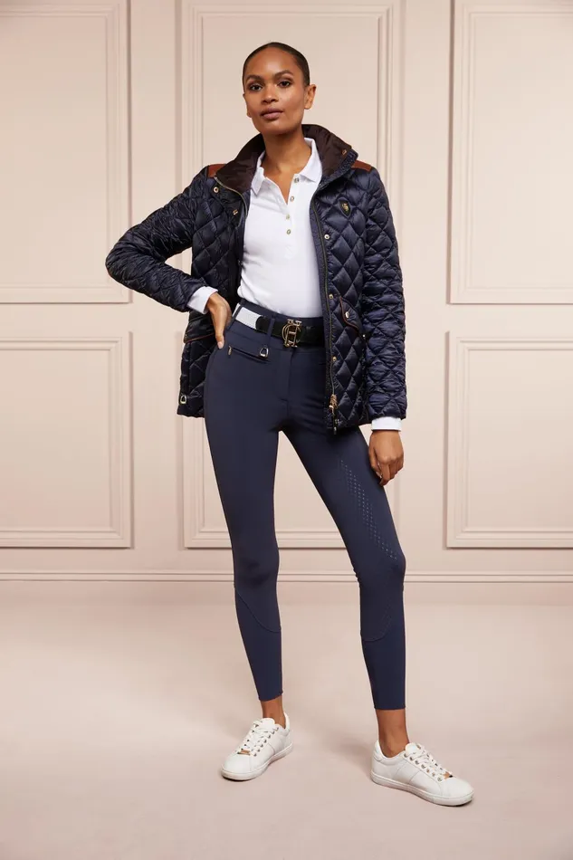 Holland Cooper Breeches Women Premium High Rise Breeches Yale Blue Holland Cooper Breeches Women Premium High Rise Breeches Yale Blue