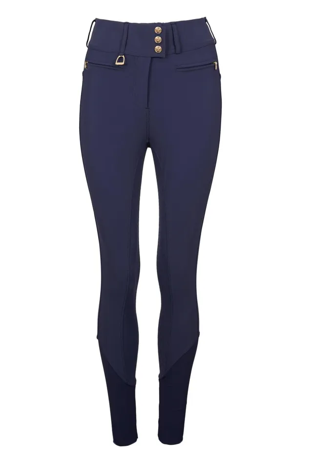 Holland Cooper Breeches Women Premium High Rise Breeches Yale Blue Holland Cooper Breeches Women Premium High Rise Breeches Yale Blue