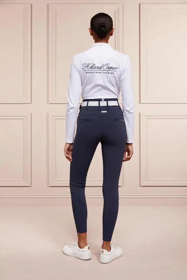 Holland Cooper Breeches Women Premium High Rise Breeches Yale Blue Holland Cooper Breeches Women Premium High Rise Breeches Yale Blue