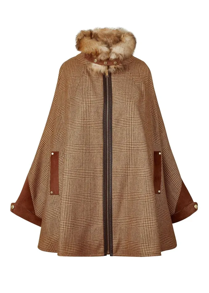 Holland Cooper Capes Women Chiltern Cape Tawny