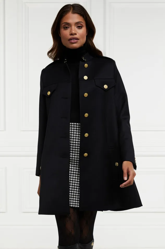 Holland Cooper Capes Women Highbury Cape Coat Black Twill