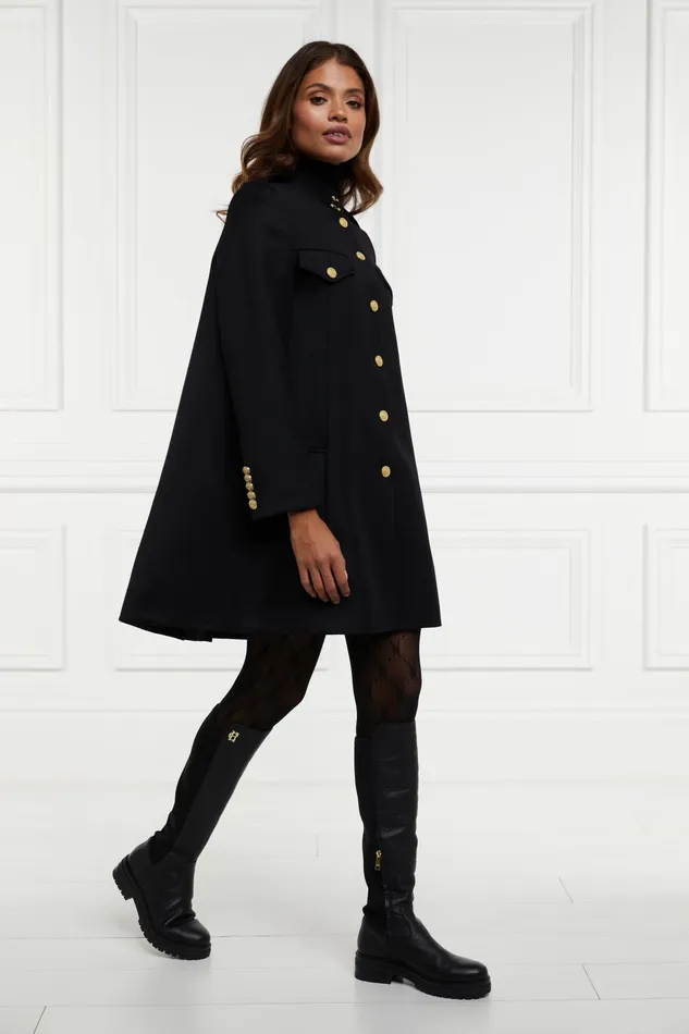 Holland Cooper Capes Women Highbury Cape Coat Black Twill Holland Cooper Capes Women Highbury Cape Coat Black Twill