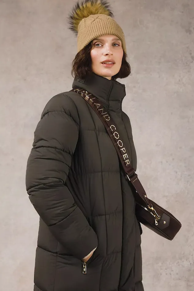 Holland Cooper Coats Women Carrington Longline Coat Dark Olive Holland Cooper Coats Women Carrington Longline Coat Dark Olive