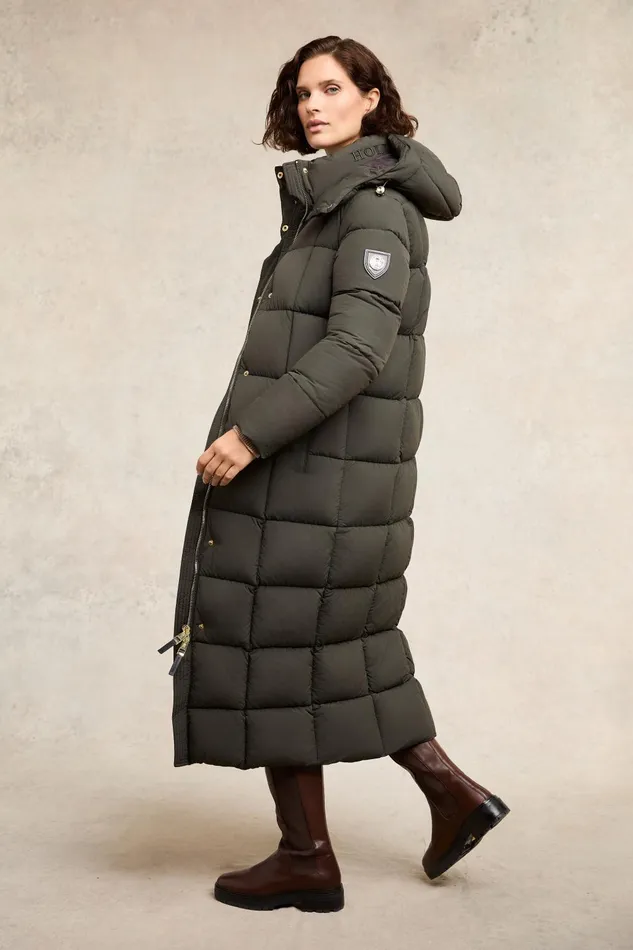 Holland Cooper Coats Women Carrington Longline Coat Dark Olive Holland Cooper Coats Women Carrington Longline Coat Dark Olive