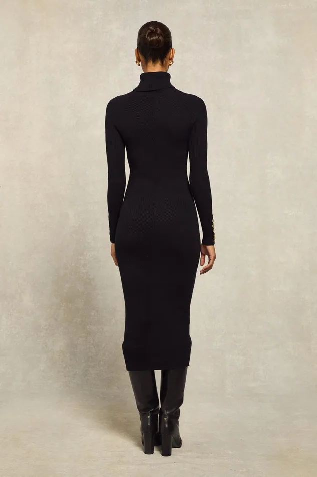 Holland Cooper Dresses Women Kensington Midi Jumper Dress Black Holland Cooper Dresses Women Kensington Midi Jumper Dress Black