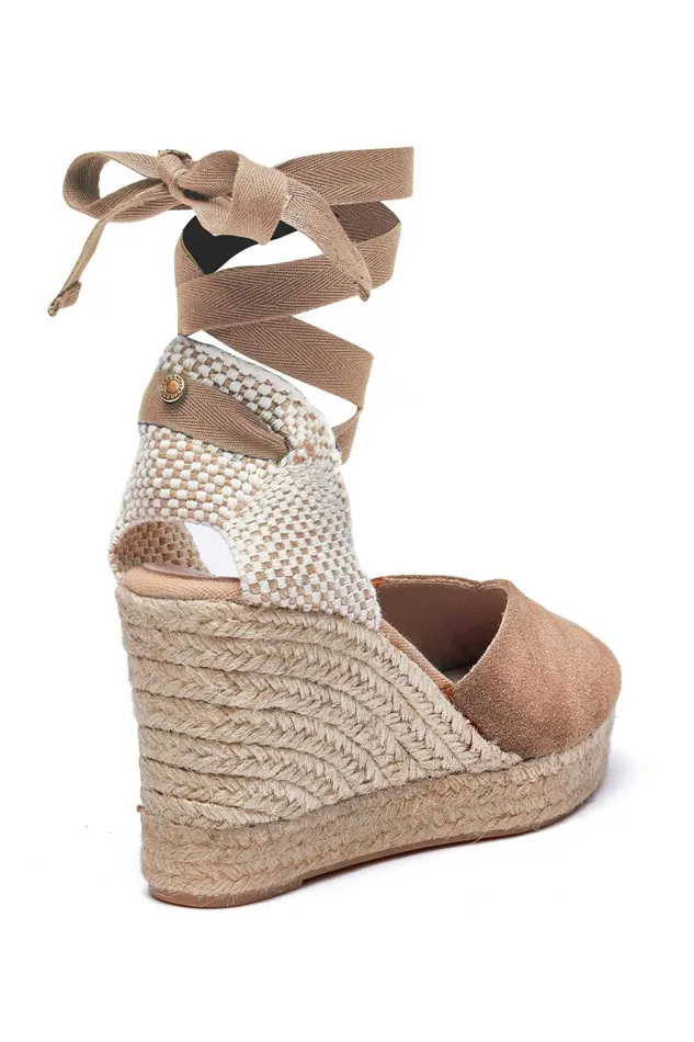 Holland Cooper Espadrilles Women Seville Wedge Sandal Taupe Holland Cooper Espadrilles Women Seville Wedge Sandal Taupe