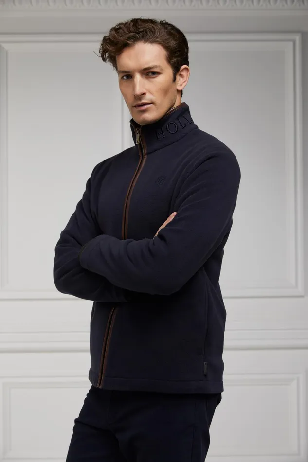 Holland Cooper Fleeces Men Country Fleece Jacket Ink Navy