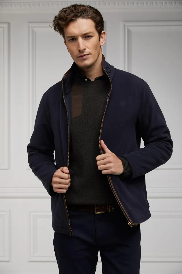 Holland Cooper Fleeces Men Country Fleece Jacket Ink Navy