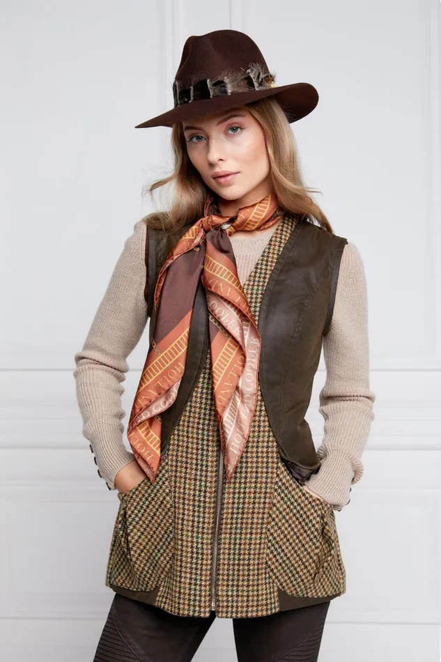 Holland Cooper Gilets Women Field Vest Hailes Green Tweed